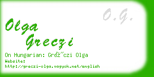 olga greczi business card